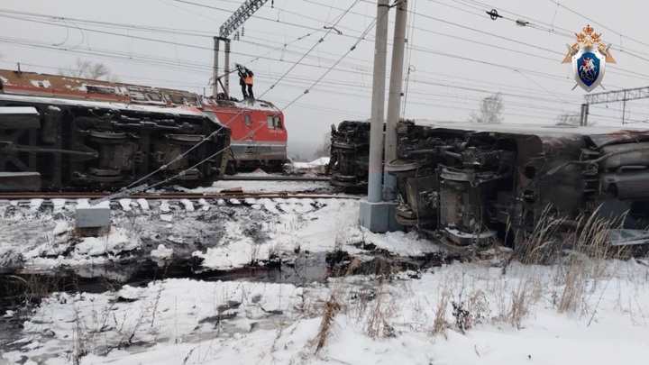 Появилось фото с места схода вагонов на пензенской станции Чаис