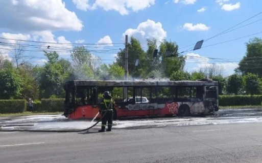 Во Владимире сгорел пассажирский автобус Во Владимире сгорел пассажирский автобус